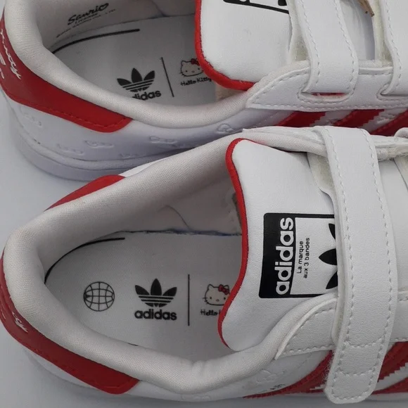 NIB ADIDAS ORIGINALS HELLO KITTY SUPERSTAR CF C KIDS GIRLS SHOES SIZE 2Y - Picture 5 of 10